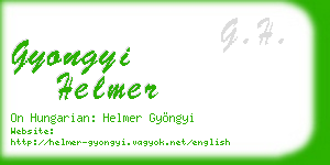 gyongyi helmer business card